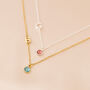 Initial Necklace With Birthstone, thumbnail 2 of 12