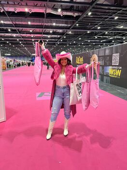 Hot Pink And White Fur Cowboy Hat, 7 of 7