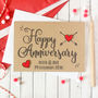 Personalised Name And Date Anniversary Card, thumbnail 1 of 6