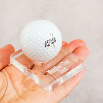 Personalised Golf Ball And Stand Trophy, 2 of 5