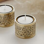 Shitterton Hand Engraved Brass Tealight Holders, thumbnail 3 of 5