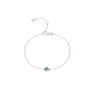 Emerald And Sterling Silver Gemstone Bracelet, thumbnail 5 of 5
