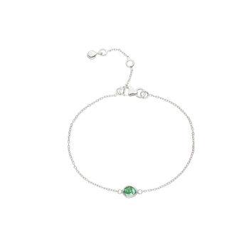 Emerald And Sterling Silver Gemstone Bracelet, 5 of 5