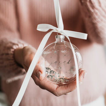 Personalised Name Celestial Glass Bauble, 3 of 6