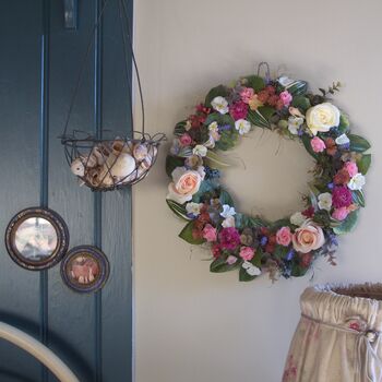 Summer Wedding Rosey Posy Decorative Wreath, 5 of 8
