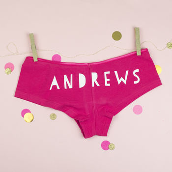 Personalised 'Future Mrs' Papercut Style Hen Knickers, 4 of 10