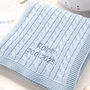 Luxury Baby Boy Cable Blanket, thumbnail 2 of 12