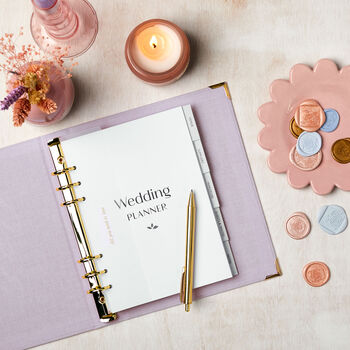 Personalised Lilac Wedding Planner And Organiser, 2 of 11