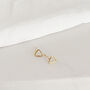 Open Triangle 18k Gold Vermeil Plated Studs, thumbnail 3 of 5