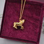 Little Pony Necklace In Plated Rhodium Or Plated Gold, thumbnail 1 of 5