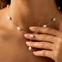 Bridal Lariat Drop Necklace With Pearls In Sterling Silver, thumbnail 1 of 10