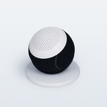 Black Upcycled Tennis Ball Bluetooth Speaker, 3 of 8