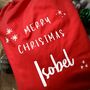 Personalised Red Children's Christmas Sack, thumbnail 2 of 2