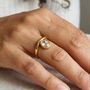 Floating Oval Diamond Ring, thumbnail 1 of 10