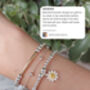 Sterling Silver Daisy Flower Charm Stretch Bracelet, thumbnail 3 of 4