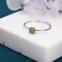 Sterling Silver Genuine Green Jade Ring, thumbnail 5 of 11