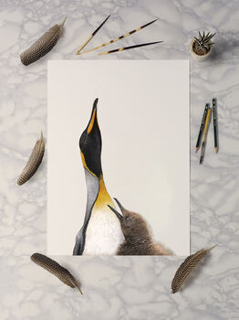 King Penguins Giclée Art Print, 2 of 3