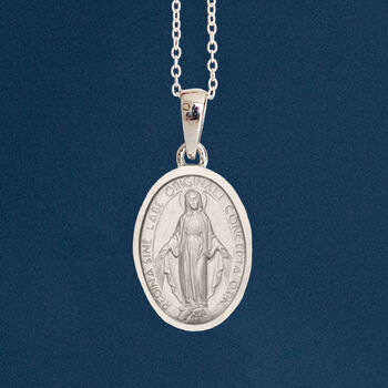 Personalised Sterling Silver Miraculous Medal Necklace, 2 of 11