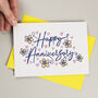 Happy Anniversary Floral Card, thumbnail 1 of 3