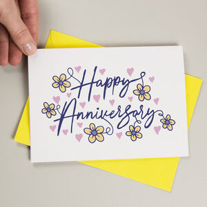 Happy Anniversary Floral Card By A is for Alphabet