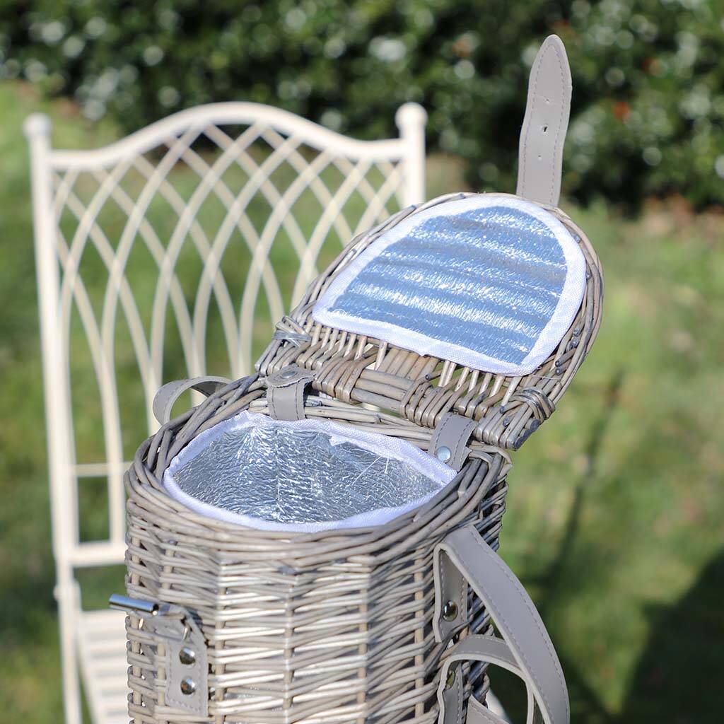 Personalised Cooler Picnic Basket With Glasses By Dibor