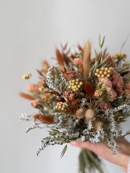 Spring Meadow Dried Flower Bouquet In Terracotta, 3 of 4