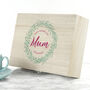 Personalised Floral Wreath Tea Box With Tea Selection, thumbnail 2 of 7