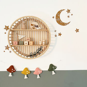 Liberty Fabric Moon And Stars Wall Stickers, 2 of 7