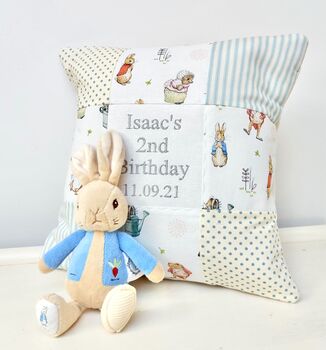Peter Rabbit© 1st Birthday Cushion, 5 of 9