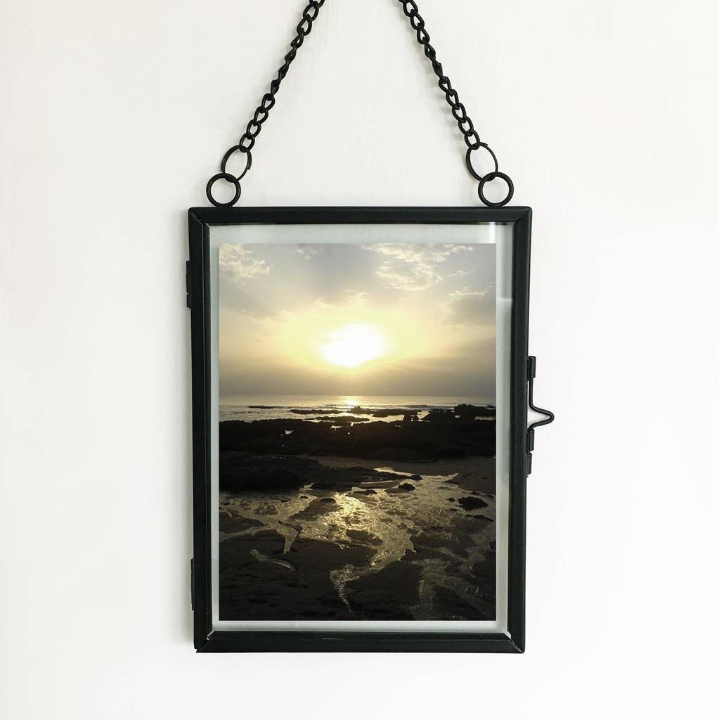 Industrial Black Hanging Photo Frame By The Den & Now