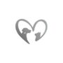 Dog And Cat Heart Steel Garden Sculpture, thumbnail 2 of 3