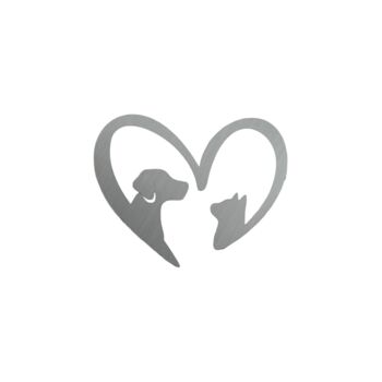 Dog And Cat Heart Steel Garden Sculpture, 2 of 3