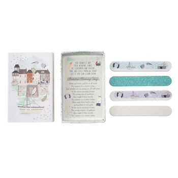 Set Of Four Matchbox Nail Files | Beauty Nail Accessory, 3 of 5
