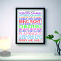 Personalised 'Favourite Things' Framed Print: Colours, thumbnail 4 of 6