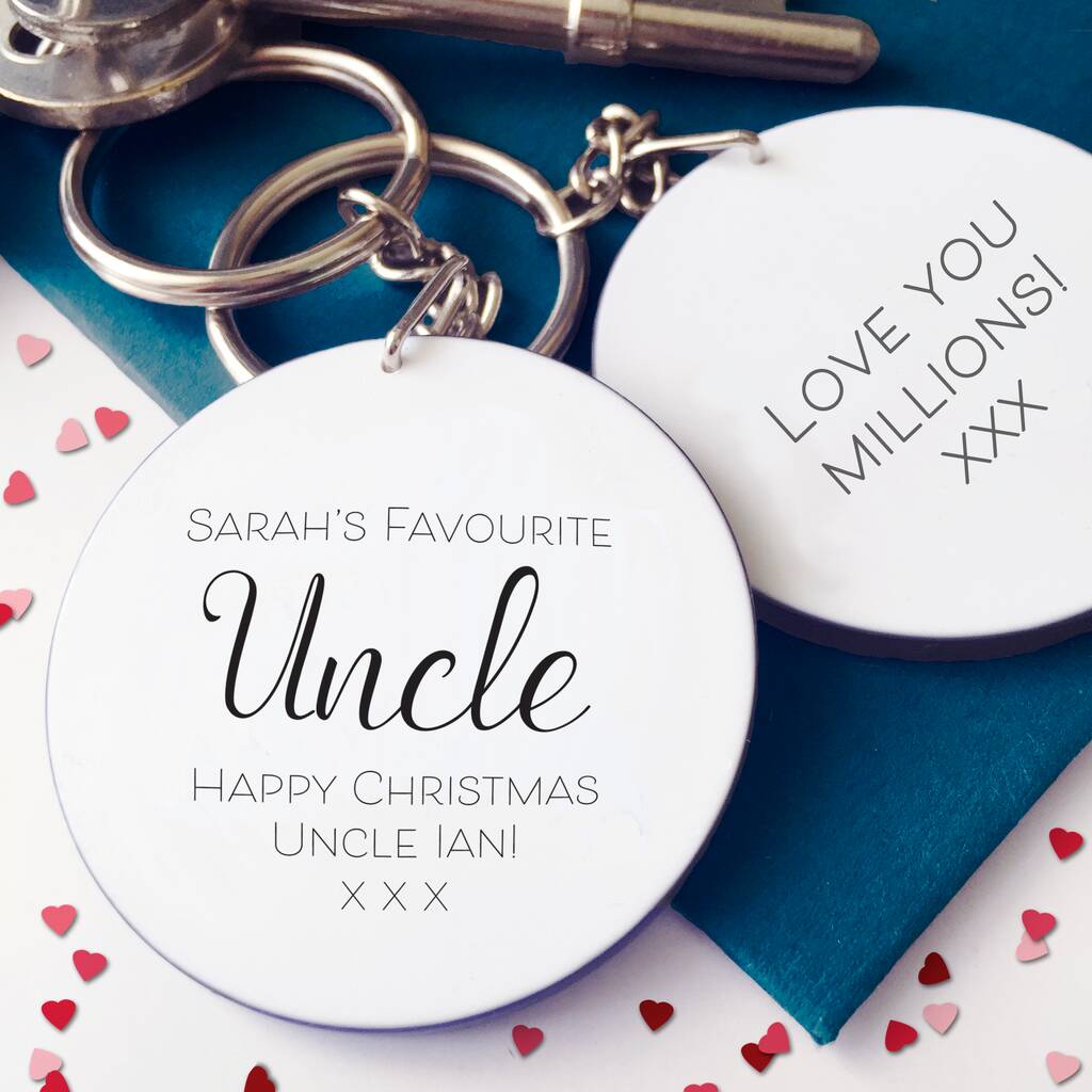 Image of My Favourite Uncle Personalised Keyring