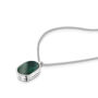 Men's Small Malachite Dog Tag Locket Silver, thumbnail 4 of 4