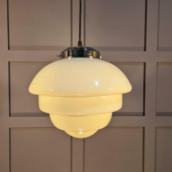 Milky White Acorn Pendant Light, 2 of 2