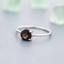 Genuine 1 Ct Smoky Quartz Ring In Sterling Silver, thumbnail 1 of 12