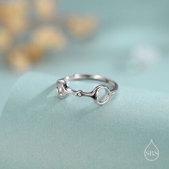 Sterling Silver Snaffle Bit Ring, 5 of 11