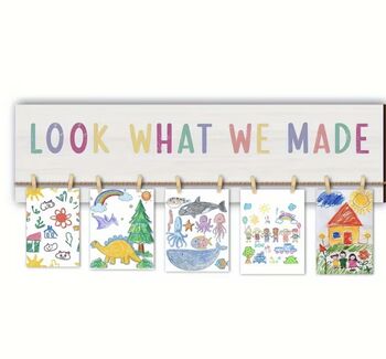 New! “Look What We Made” Kid’s Art / Photo Hanging Wall Decor, 3 of 6
