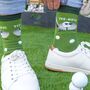 Teerific Men's Funny Golf Crew Socks Combed Cotton Green, thumbnail 1 of 6