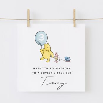 Winnie The Pooh 2nd Birthday Son Card *Fully Personalised, 3 of 6