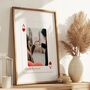 Personalised Playing Card Print, Wedding Gift, Anniversary, Valentine's Day, thumbnail 1 of 5