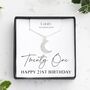 21st Birthday Gift, Sterling Silver Moon Necklace, thumbnail 1 of 7