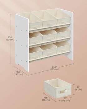 Toy Organiser Non Woven Fabric Boxes Children's Room, 9 of 10