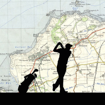 Personalised Golf Map Print, 4 of 12