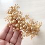 Champagne Gold Pearl Headband, thumbnail 3 of 7