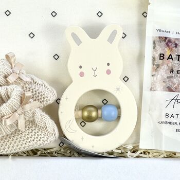 New Parents And New Baby Little Bunny Letterbox Gift Set, 3 of 7