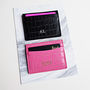 Pink Embossed Leather Monogram Card Holder, thumbnail 5 of 7