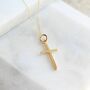 14ct Solid Gold Cross Necklace, thumbnail 1 of 4